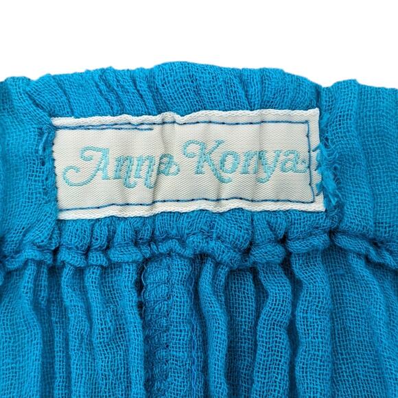 Vintage 1990's ANNA KONYA Renaissance Fair Gypsy Tiered MAXI SKIRT Crinkly Gauze - Picture 7 of 10